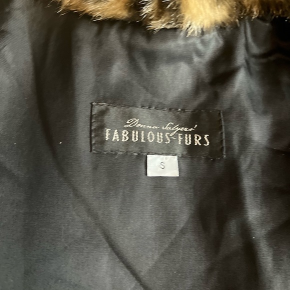 DONNA SALYERS FABULOUS FURS FAUX LEOPARD FUR HOOK VEST SIZE MEDIUM/Small - Picture 5 of 8